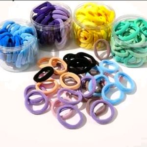30 elastic cloth hair ties